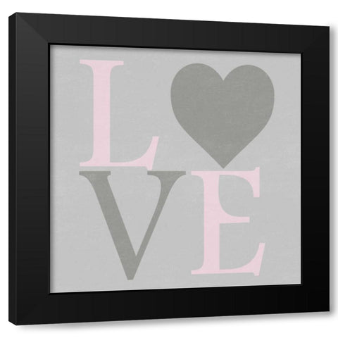 Love From The Heart 1 Black Modern Wood Framed Art Print by Lewis, Sheldon