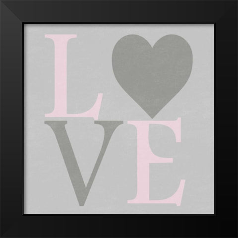 Love From The Heart 1 Black Modern Wood Framed Art Print by Lewis, Sheldon