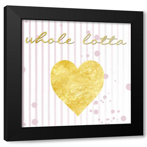 Lotta Love Black Modern Wood Framed Art Print by Lewis, Sheldon