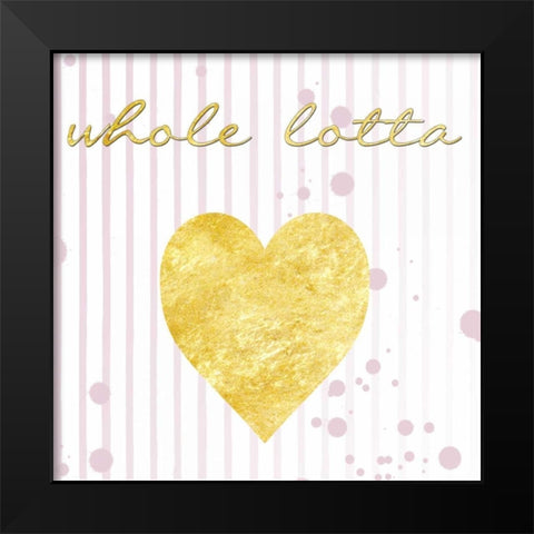 Lotta Love Black Modern Wood Framed Art Print by Lewis, Sheldon