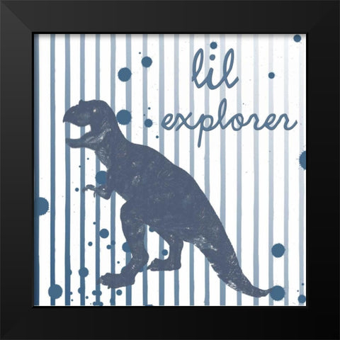 Lil Explorer Black Modern Wood Framed Art Print by Lewis, Sheldon