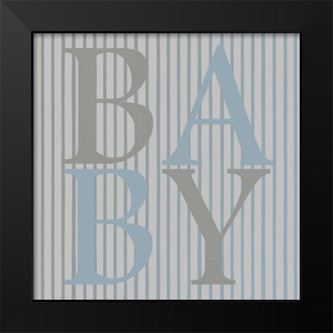 Baby Blue Black Modern Wood Framed Art Print by Lewis, Sheldon