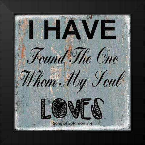 Song Of Soloman Black Modern Wood Framed Art Print by Lewis, Sheldon