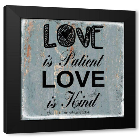 1 Corinthians Black Modern Wood Framed Art Print with Double Matting by Lewis, Sheldon