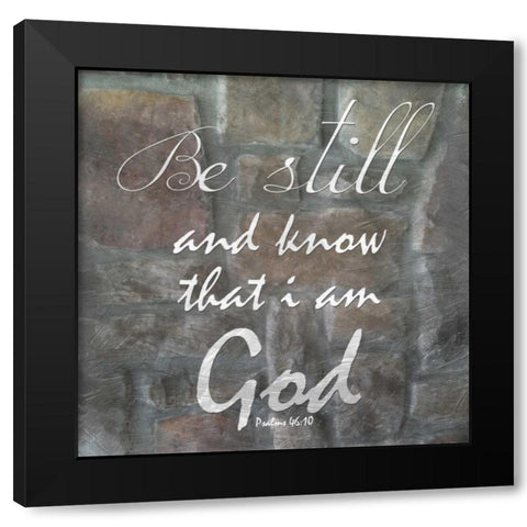 Be Still Black Modern Wood Framed Art Print with Double Matting by Lewis, Sheldon