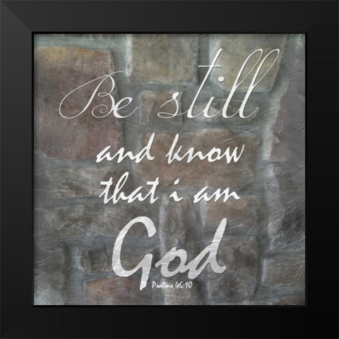 Be Still Black Modern Wood Framed Art Print by Lewis, Sheldon