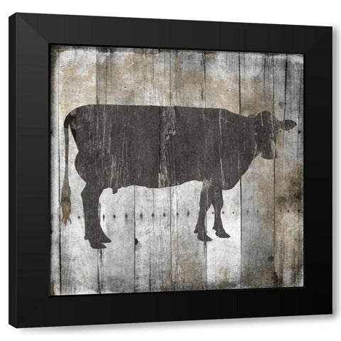 Fresh Local Beef Black Modern Wood Framed Art Print with Double Matting by Lewis, Sheldon
