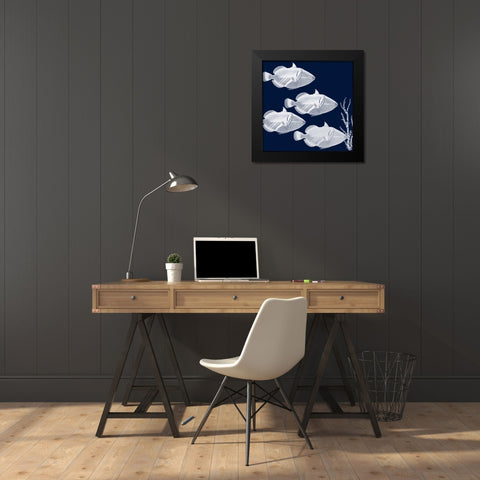 Coastal Orchestra Black Modern Wood Framed Art Print by Lewis, Sheldon