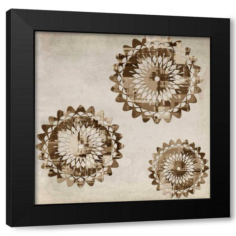 New Age Abstract 2 Black Modern Wood Framed Art Print with Double Matting by Lewis, Sheldon