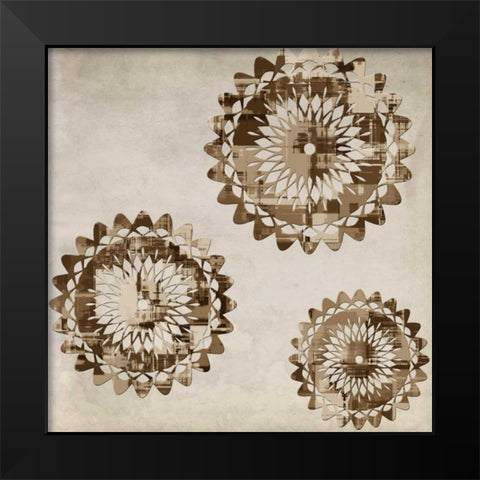 New Age Abstract 2 Black Modern Wood Framed Art Print by Lewis, Sheldon