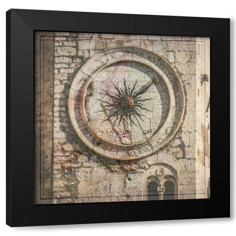 Travel Time 1 Black Modern Wood Framed Art Print by Lewis, Sheldon