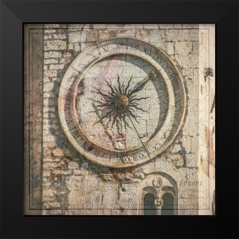 Travel Time 1 Black Modern Wood Framed Art Print by Lewis, Sheldon