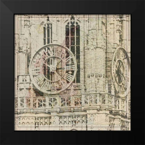 Travel Time 2 Black Modern Wood Framed Art Print by Lewis, Sheldon