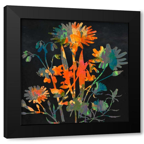 Bright Garden 1 Black Modern Wood Framed Art Print by Lewis, Sheldon