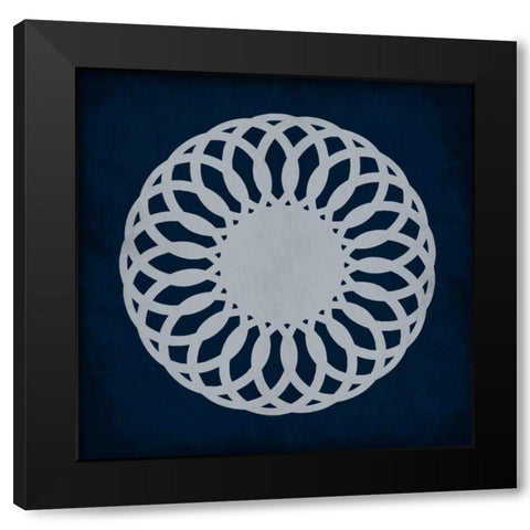 Indigo Dream 2 Black Modern Wood Framed Art Print with Double Matting by Lewis, Sheldon