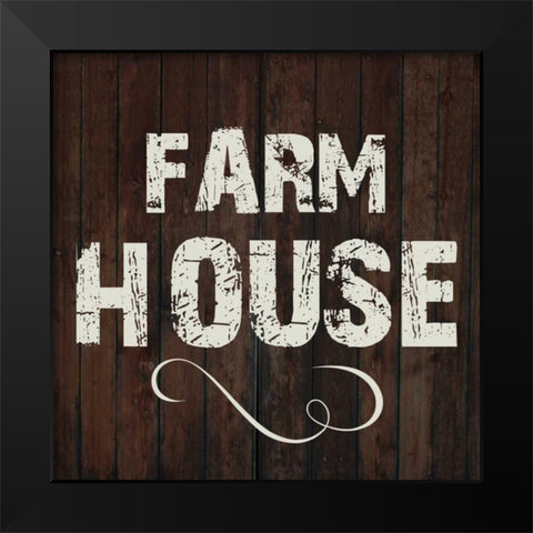 Farm House Black Modern Wood Framed Art Print by Lewis, Sheldon