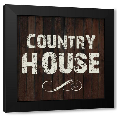Country House Black Modern Wood Framed Art Print with Double Matting by Lewis, Sheldon