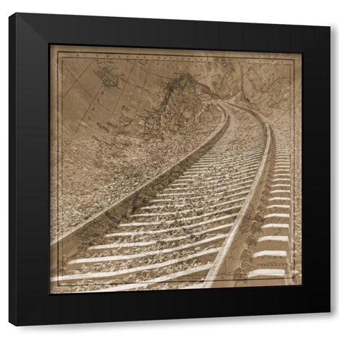 Take Me There Black Modern Wood Framed Art Print by Lewis, Sheldon