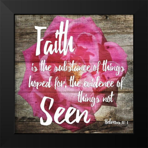 Hebrews 11:1 Black Modern Wood Framed Art Print by Lewis, Sheldon