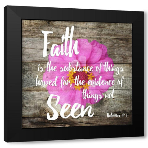Hebrews 11:1 Black Modern Wood Framed Art Print by Lewis, Sheldon