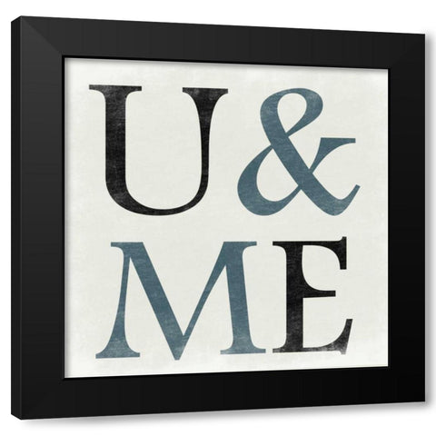 U and ME Pure Black Modern Wood Framed Art Print with Double Matting by Lewis, Sheldon
