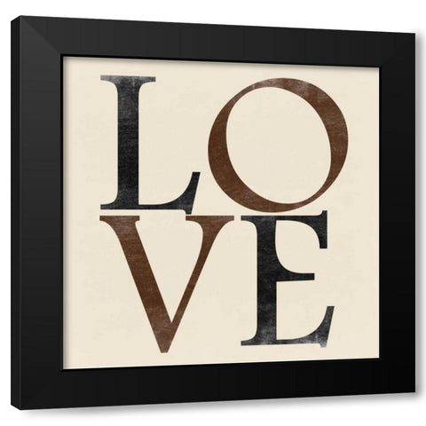 Pure Love Black Modern Wood Framed Art Print by Lewis, Sheldon