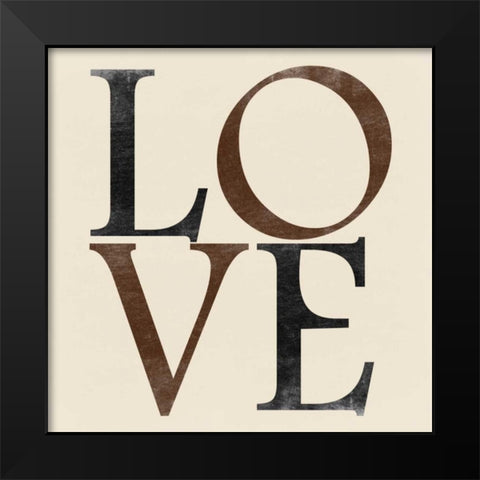 Pure Love Black Modern Wood Framed Art Print by Lewis, Sheldon