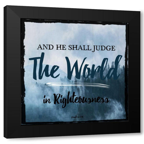 Psalms Black Modern Wood Framed Art Print by Lewis, Sheldon