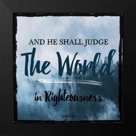 Psalms Black Modern Wood Framed Art Print by Lewis, Sheldon