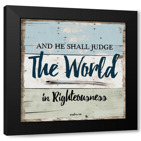 Religious On Wood 2 Black Modern Wood Framed Art Print with Double Matting by Lewis, Sheldon
