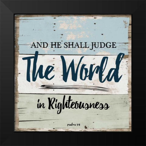 Religious On Wood 2 Black Modern Wood Framed Art Print by Lewis, Sheldon