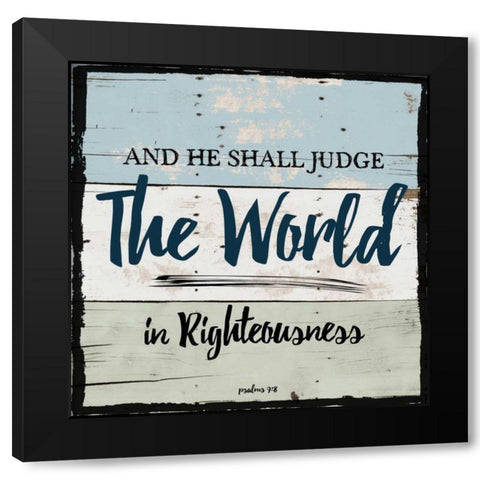 Religious On Wood 3 Black Modern Wood Framed Art Print by Lewis, Sheldon