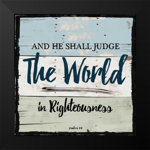 Religious On Wood 3 Black Modern Wood Framed Art Print by Lewis, Sheldon