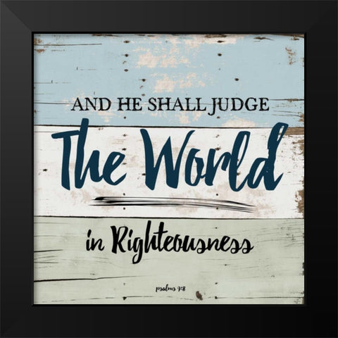 Religious On Wood 1 Black Modern Wood Framed Art Print by Lewis, Sheldon