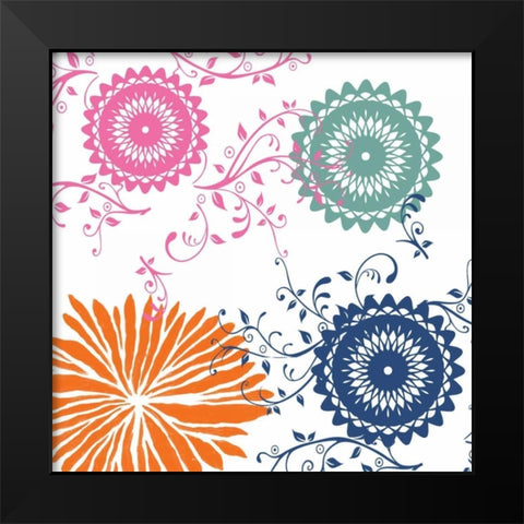 Boho Garden 1 Black Modern Wood Framed Art Print by Lewis, Sheldon
