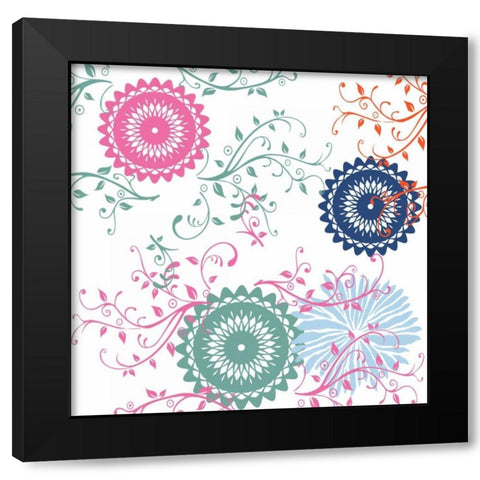 Boho Garden 2 Black Modern Wood Framed Art Print with Double Matting by Lewis, Sheldon
