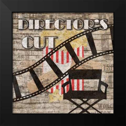 Directors Cut Black Modern Wood Framed Art Print by Lewis, Sheldon