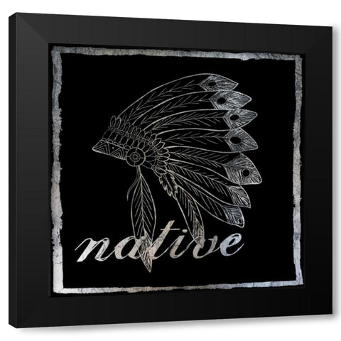 Native Black Modern Wood Framed Art Print by Lewis, Sheldon