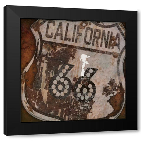 California Black Modern Wood Framed Art Print with Double Matting by Lewis, Sheldon