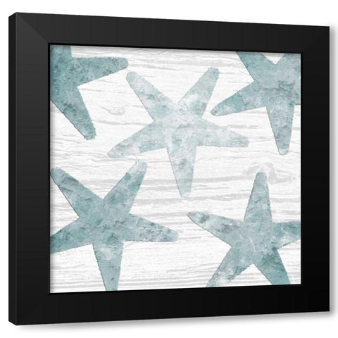 Coastal Star Cemented 1 Black Modern Wood Framed Art Print with Double Matting by Lewis, Sheldon
