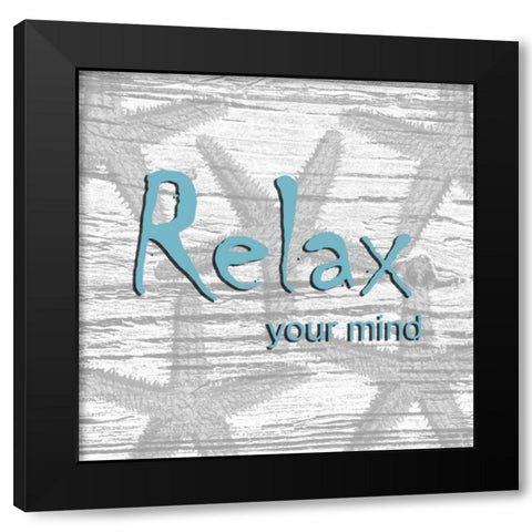 Relax Your Mind Black Modern Wood Framed Art Print with Double Matting by Lewis, Sheldon