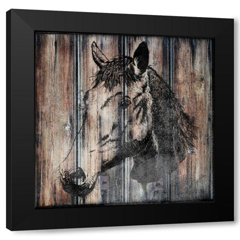 On The Farm Black Modern Wood Framed Art Print by Lewis, Sheldon