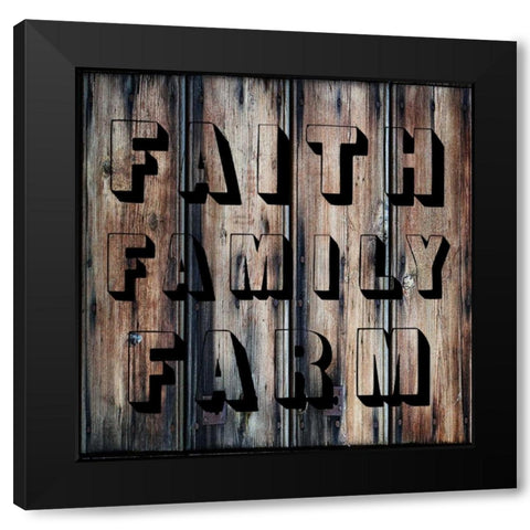 Faith Family Farm Black Modern Wood Framed Art Print by Lewis, Sheldon