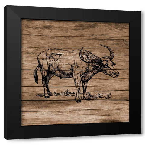 Running Wild 2 Black Modern Wood Framed Art Print by Lewis, Sheldon
