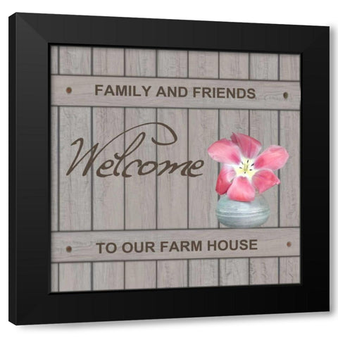 Welcome Black Modern Wood Framed Art Print by Lewis, Sheldon