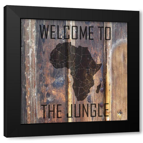 Our Jungle Black Modern Wood Framed Art Print with Double Matting by Lewis, Sheldon