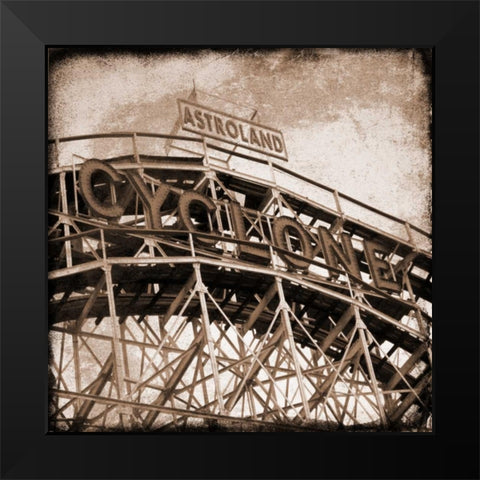 Cyclone Black Modern Wood Framed Art Print by Lewis, Sheldon