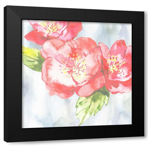 A Floral Tale 2 Black Modern Wood Framed Art Print by Lewis, Sheldon