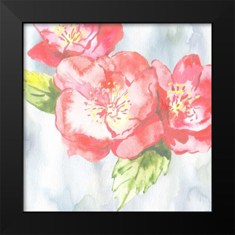 A Floral Tale 2 Black Modern Wood Framed Art Print by Lewis, Sheldon