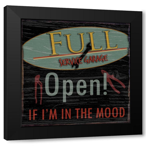 Garage Black Modern Wood Framed Art Print by Lewis, Sheldon